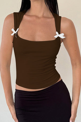 Bow-Accent Tank Top