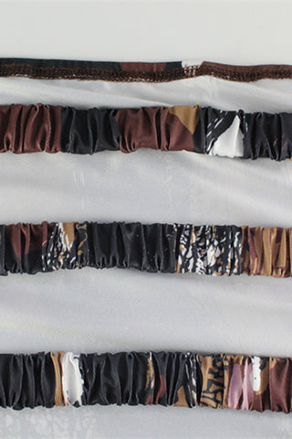 Abstract High-Neck Evening Dress