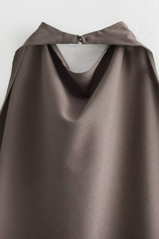 Asymmetrical Draped Top and Pants Set