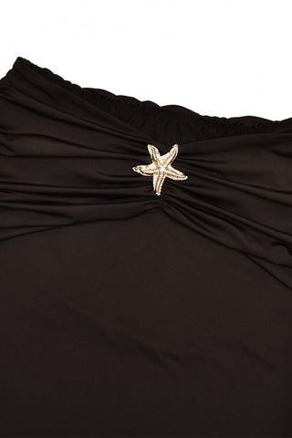 Off-Shoulder Star Embellished Set