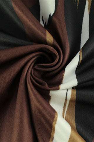 Abstract High-Neck Evening Dress