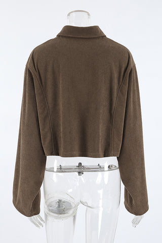 Cropped Button Jacket