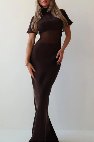 Elegant High-Neck Evening Gown