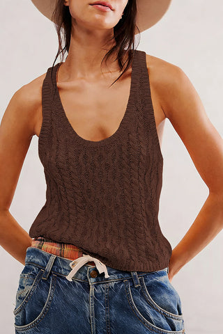 Knit Tank Top with a Relaxed Fit