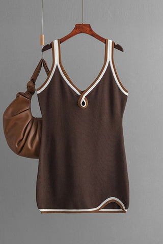 Sleeveless V-Neck Mini Dress