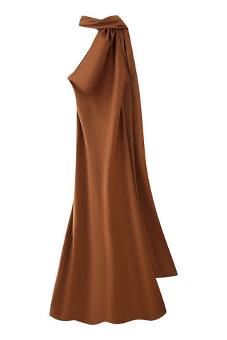 Asymmetric Neckline Casual Dress