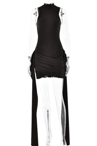 Sleeveless Ruched Evening Dress
