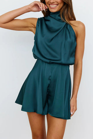 Sleeveless Halter Mini Dress