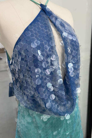 Sequin Halter Mini Dress