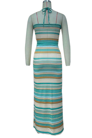 Striped Halter Tank Top