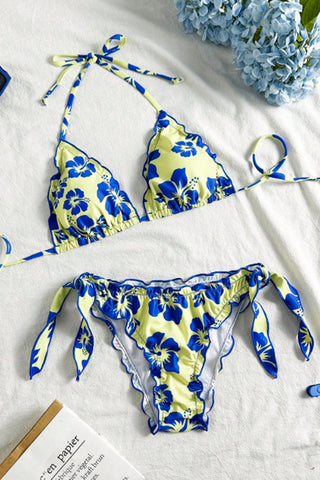 Floral Triangle Bikini Set