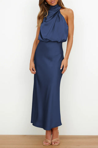 Elegant Halter-Neck Evening Gown