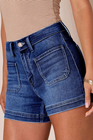 High-Waist Denim Shorts