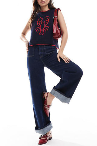 Charming Lobster Knit Tank Top