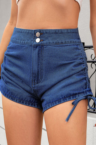 High-Waist Casual Denim Shorts