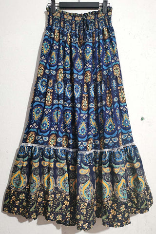 Layered Bohemian Maxi Skirt