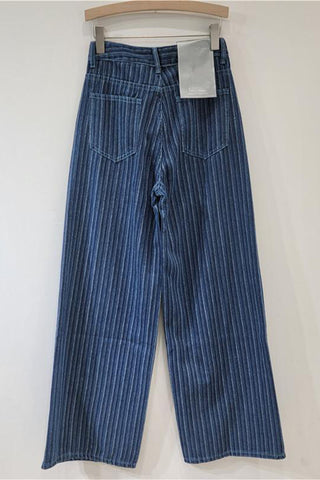 Striped Wide-Leg Casual Pants