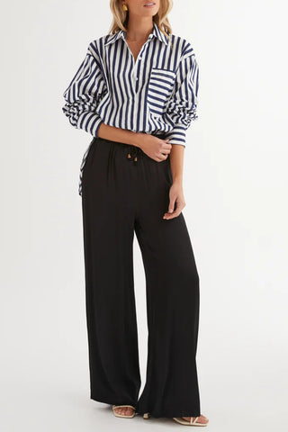 Striped Button-Up Shirt