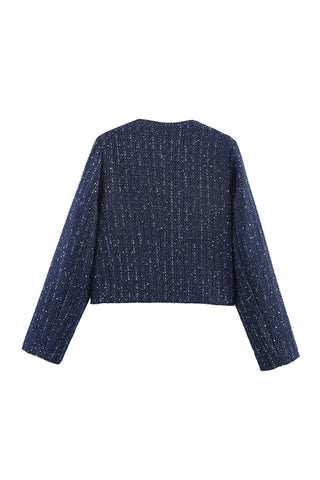 Buttoned Front Cropped Jacket
