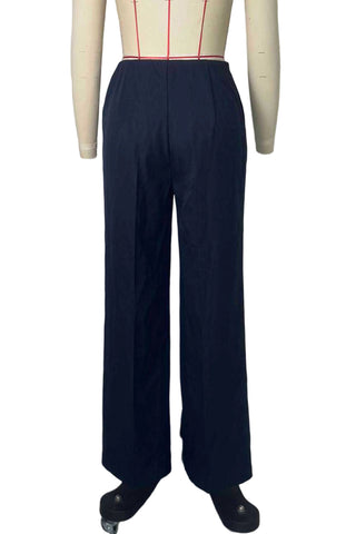 Wide-Leg Button Detail Pants