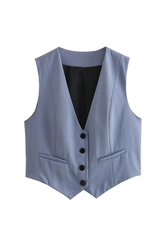 Classic Buttoned Waistcoat Vest