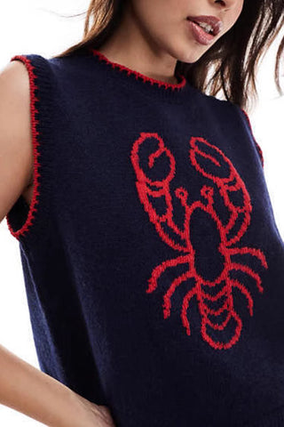Charming Lobster Knit Tank Top
