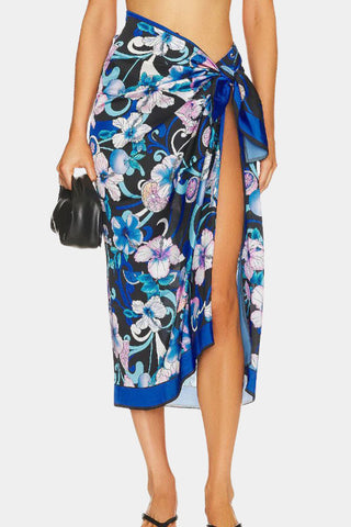 Floral Print Tie-Waist Skirt