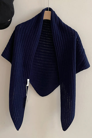 Ribbed Knit Shawl Wrap