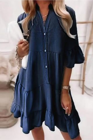 Button-Down Denim Dress