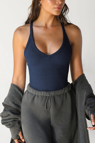Racerback Ribbed Tank Top
