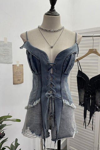 Lace-Up Corset Top