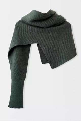 Asymmetrical Ribbed Shrug Cardigan