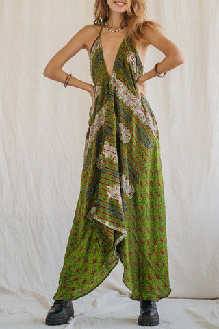 Halter Neck Bohemian Casual Dress