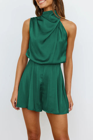 Sleeveless Halter Mini Dress