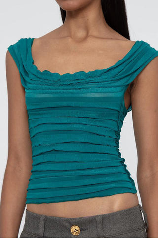 Ruffled Square Neck Tank Top