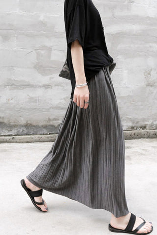 Pleated Maxi Skirt for Casual Days