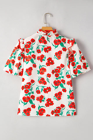Puff Sleeve Floral Blouse
