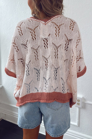 Loose Knit Polka Dot Sweater