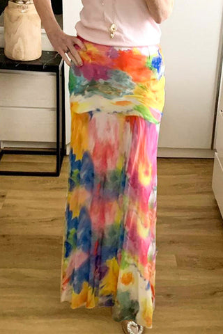 Floral Midi Casual Skirt