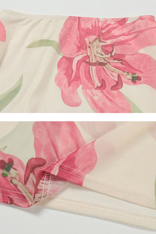 Floral Print Midi Skirt