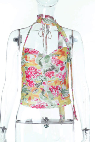 Floral Halter Cami Top