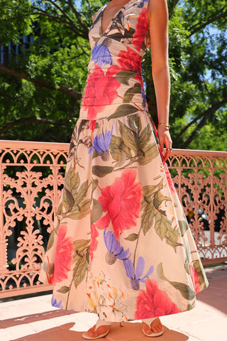 Floral Wrap Maxi Dress