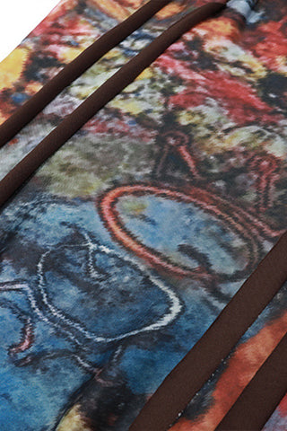 Sleeveless Abstract Print Maxi Dress