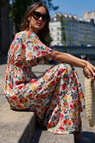 Floral V-Neck Maxi Dress