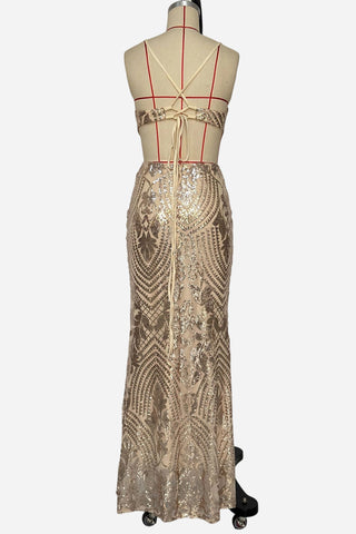 Elegant Cutout Evening Gown
