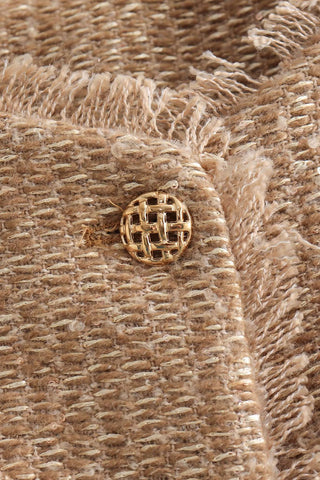 Textured Button-Front Blazer