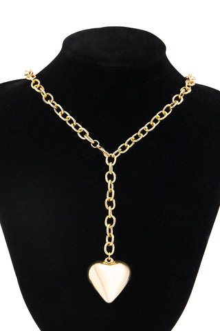 Heart Pendant Long Necklace