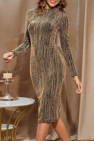 Striking High-Neck Dress