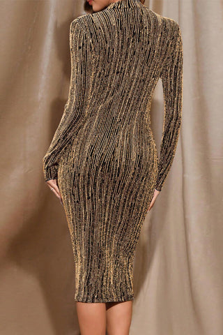 Striking High-Neck Dress