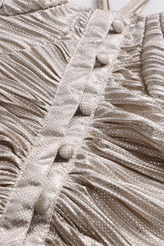 Elegant Pleated Evening Gown
